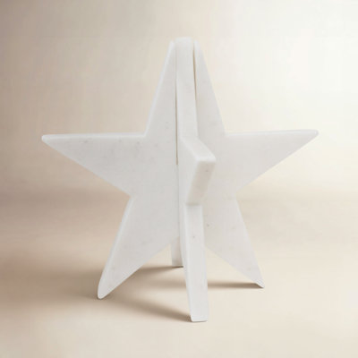 Interlocking Marble Star Tabletop Decor