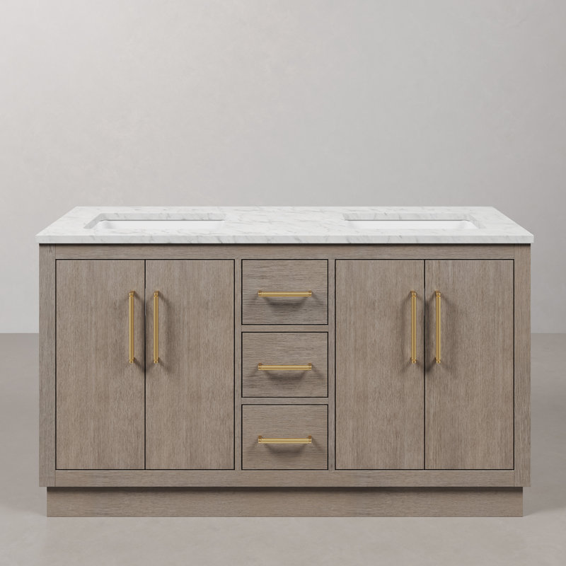 Hugo 60'' W Vanity, Satin Gold