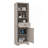 Linen Cabinet, Two Interior  Shelves, Two Open Shelves, Single Door