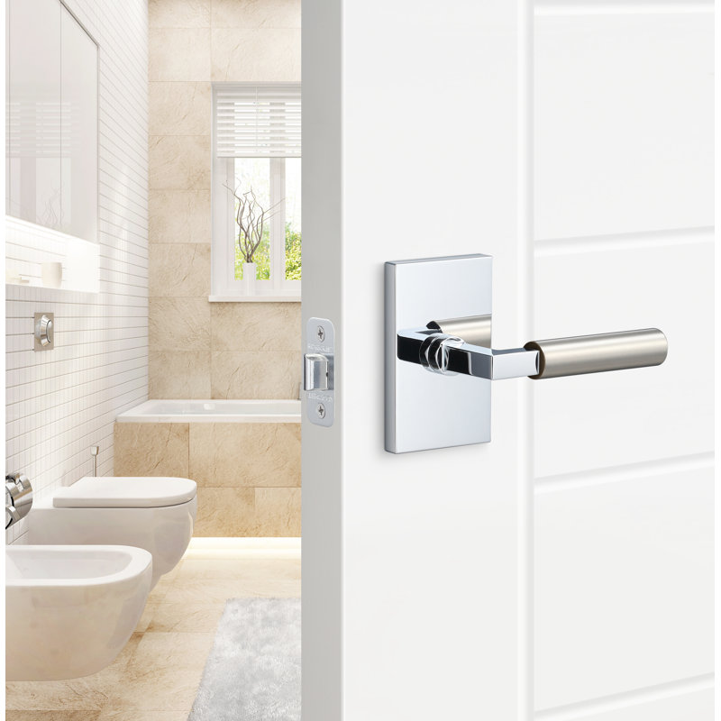 Rosace de passage Levanto, poignée lisse, Chrome poli, Nickel