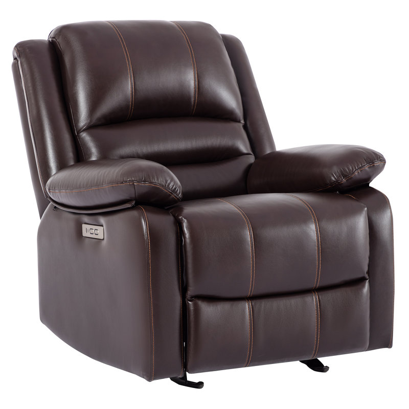 Fauteuil inclinable Davlo, Mélange de polyester brun foncé
