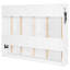 Grand lit blanc avec, imprimé, conduit sous, lit moderne, blanc, motif, prise de courant