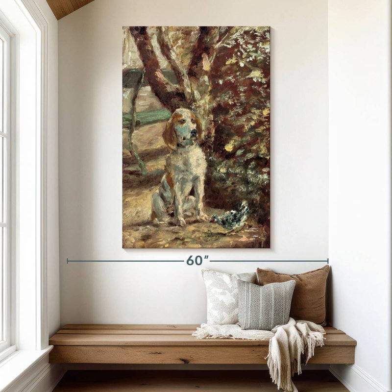 Brampt le chien de l'artiste Fleche 1881, H 51 po x l 34 po