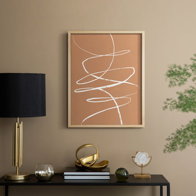 «Terracotta Drift II», reproduction encadrée - bois massif
