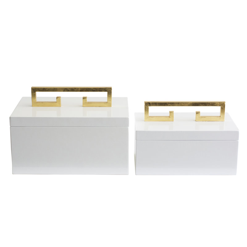 Memory Box, White/Gold