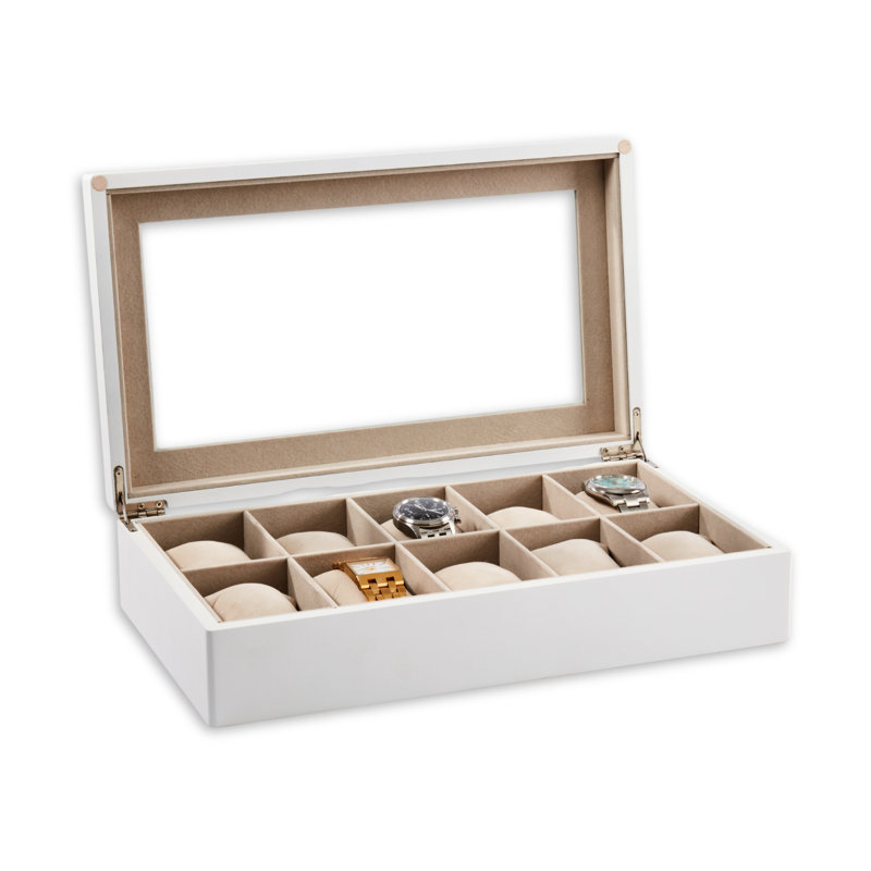 Modena 10 Watch Box, White