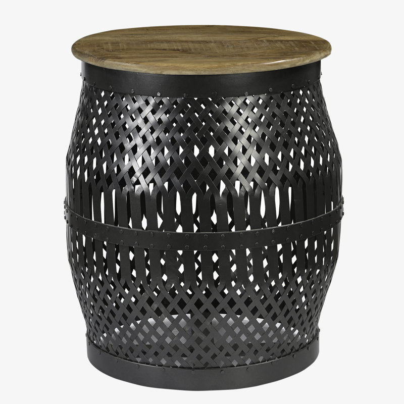 Laderrian Metal Accent End Table