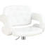 Accoudoir moderne, similicuir blanc à hauteur réglable, rembourré pour chaise de salle à manger, tabouret de salle à manger, design contemporain