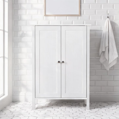 Meuble blanc résistant à l'eau, structure en MDF, poids : 10,7 kg, trois tablettes