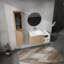 Élégant meuble-lavabo mural de 36 pouces avec lavabo, armoire latérale, portes à fermeture en douceur et conception combinée Kd-emballage