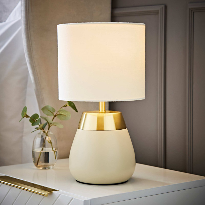 Allec Table Lamp, Cream, Cream