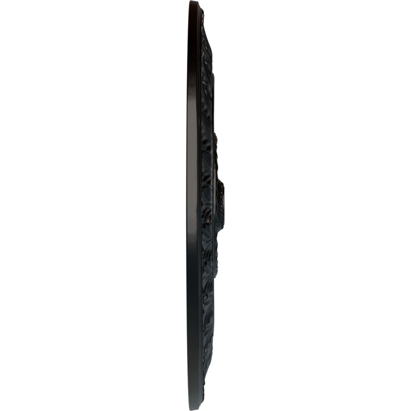 Endurathane Christopher Ceiling Medallion, 26 5/8"OD x 2 1/4"P, Hand-Painted Jet Black Finish, Jet Black