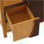 Meuble-lavabo de style moderne Mid-Century 30 po avec lavabo - Armoire autoportante en bois artistique avec 3 tiroirs et porte à fermeture en douceur, panneau à cannelures bicolore