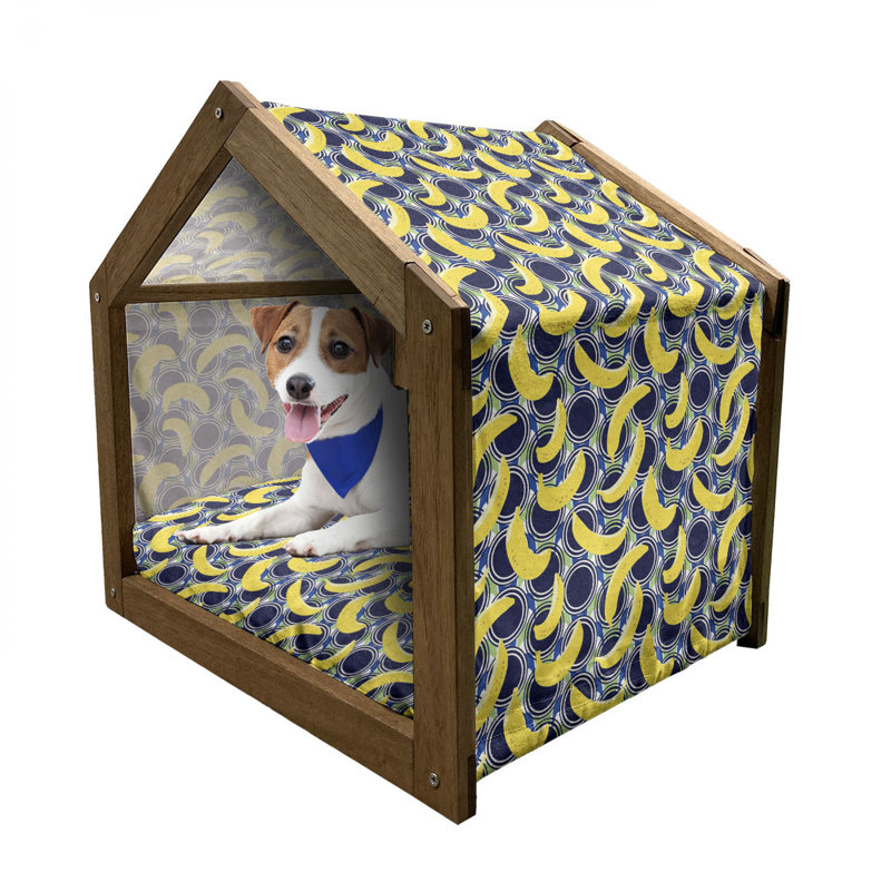 Niche pour chien en bois, H 32,28 po x l 39,37 po x P 28,35 po