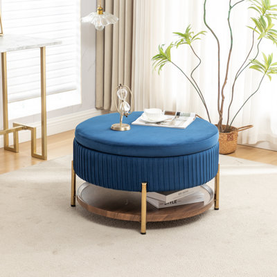Charyn Upholstered Round Storage Ottoman
