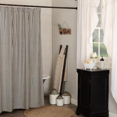 Ashmont Cotton Striped Shower Curtain