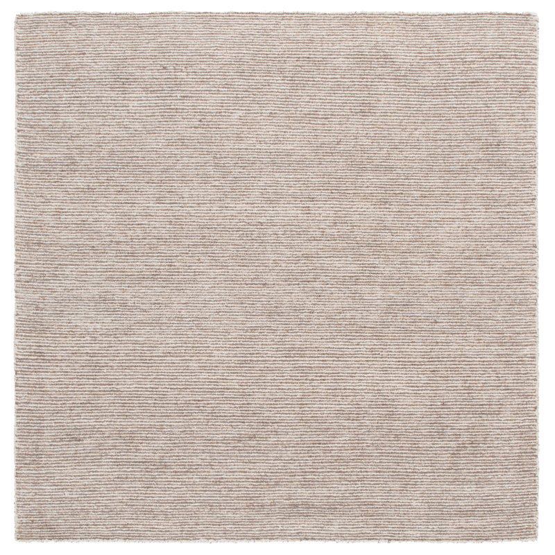 Otar Hand Tufted Wool And Jute Pile Rug, Square 6'