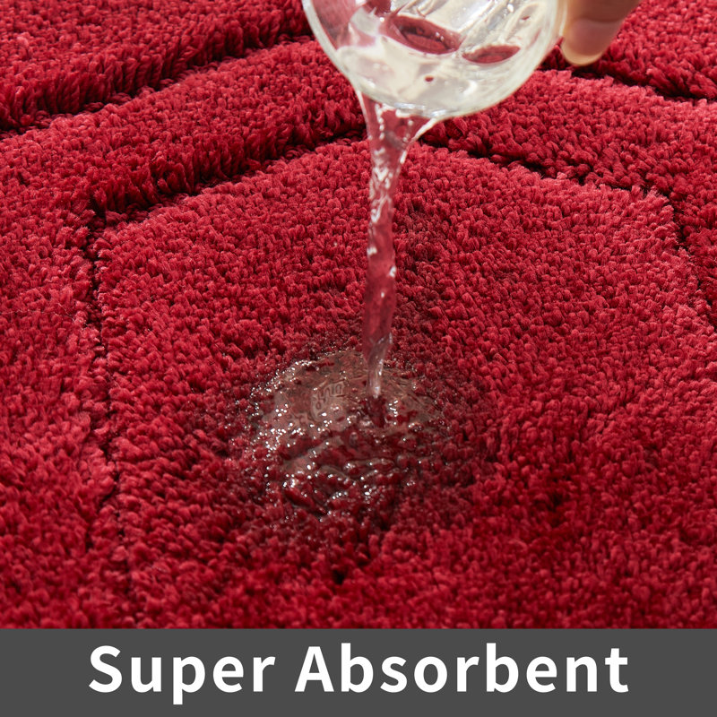 Non-Slip Bath Rug, Red, 43.2cm W x 68.6cm L