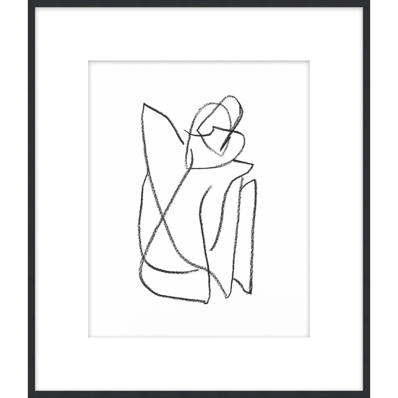 Linear Figures 5 Framed Print, 21.5" H x 19.5" W