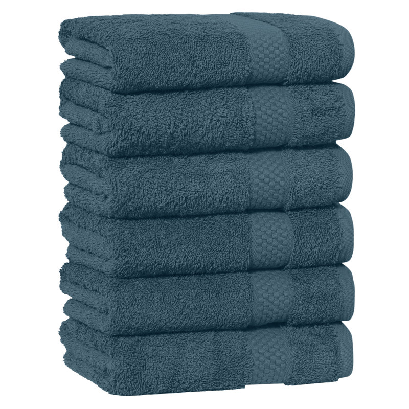STARLIGHT 100% Turkish Cotton Terry Hand Towels, Teal