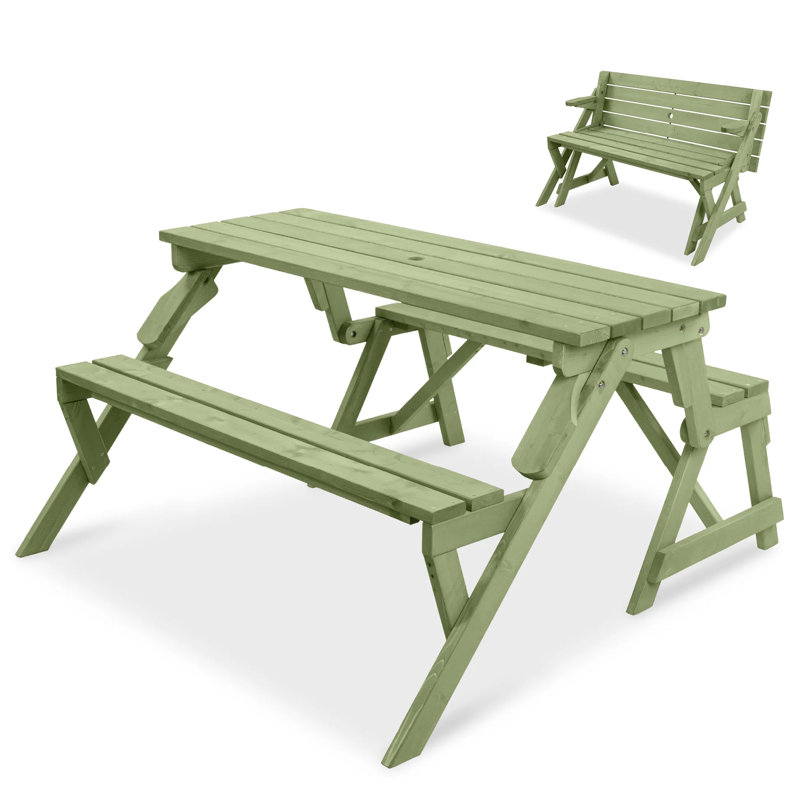 Table de pique-nique / banc de jardin, Vert sauge