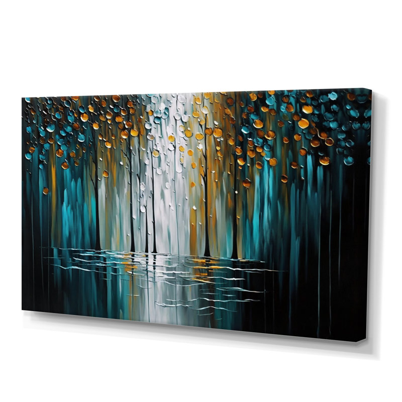 «Abstract Nature Trees», reproduction d'art sur toile abstraite, L 20 po x H 12 po, Toile tendue