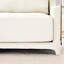 Beige à trois places avec repose-pieds mobiles assortis, coussin lombaire, revêtement en chenille, coussins à haute résilience, structure, accoudoirs modernes en beige, 2 matériaux, éponge de qualité, élégant,