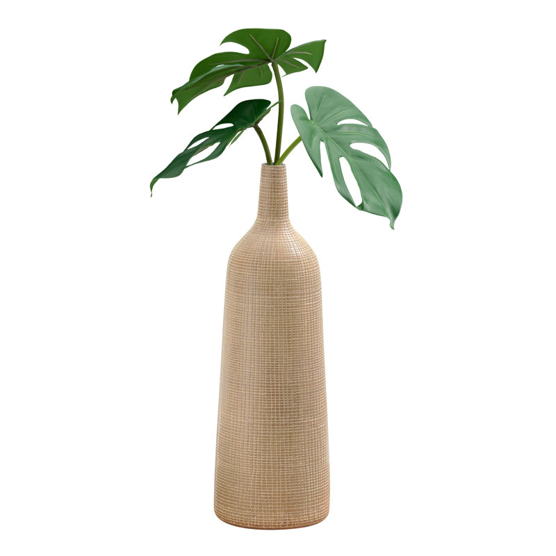  Vase de table Lakista, H 16,5 po x l 5 po x P 5 po, Beige