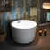 41'' x 41'' Freestanding Acrylic Round White Bathtub with Integrated Seat, Non-Slip Design