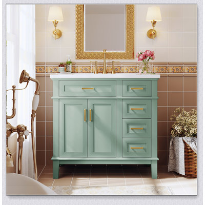 Meuble-lavabo 36 po avec lavabo en résine