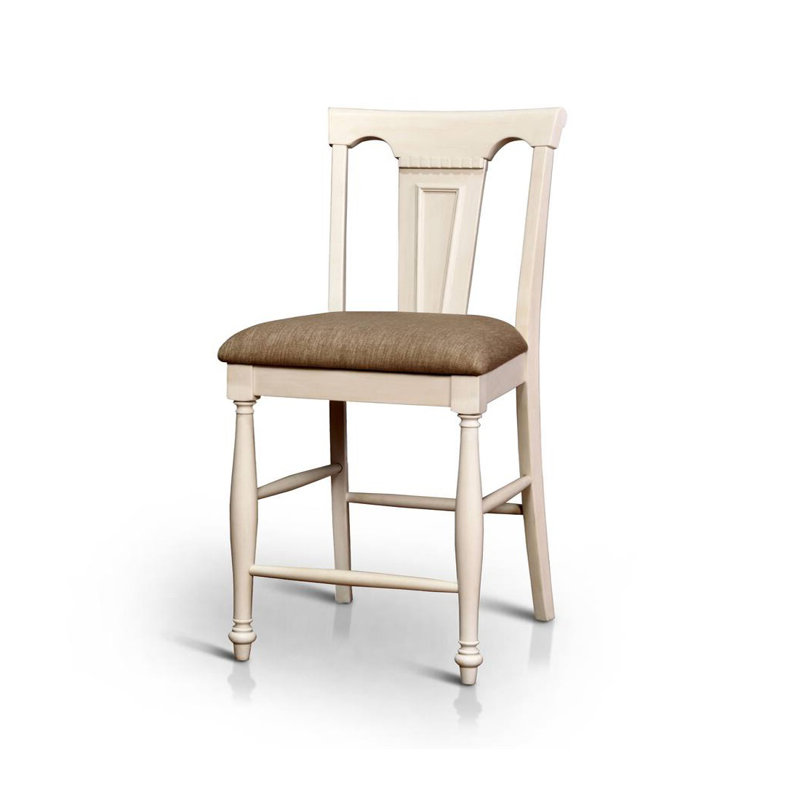 20.4" W Transitional Ctr.Ht. Chair, Off-White/Cherry (2/CTN)