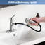 Robinet de lavabo de salle de bain en nickel brossé, poignée rétractable, poignée simple, style contemporain avec robinet escamotable et plaque de pont en nickel, conception escamotable et-121675723