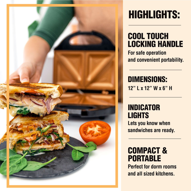  Better Chef Electric Sandwich Grill Press, 2-Sandwich, Non- Stick