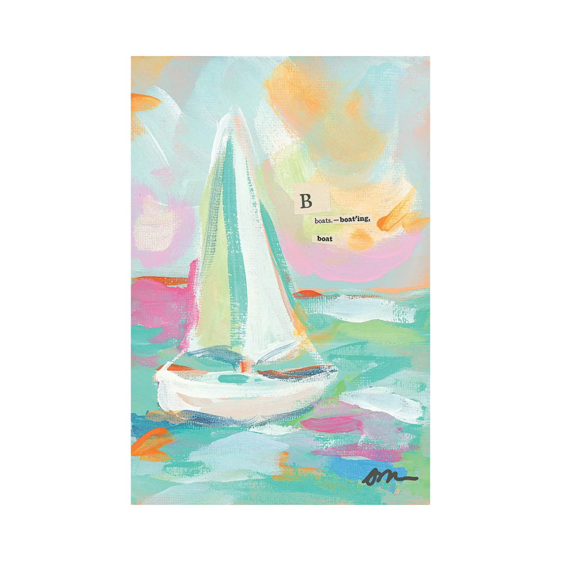 Sailboat I 1 Piece Wrapped Canvas Painting, 30.48 cm H x 45.72 cm W