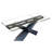 Extendable Glass Top Metal Base Dining Table