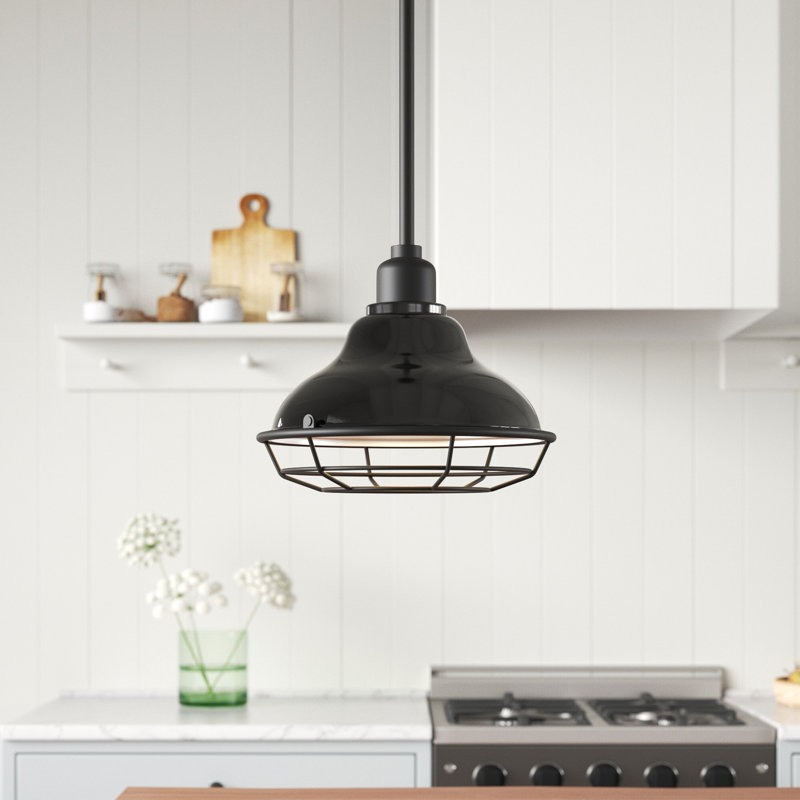 Leonardo 1 - Light Lantern Pendant, Gloss Black/Silver, 8.75" H x 12" W x 12" D