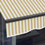 Auvent de patio rétractable en polyester l 98,5 po x P 59 po Outsunny-112964798-112964796-98262357
