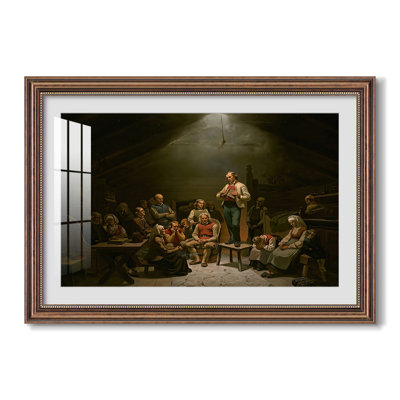 Low Church Devotion (Haugianerne), 1848-Adolph Tidemand-Custom Framed Canvas