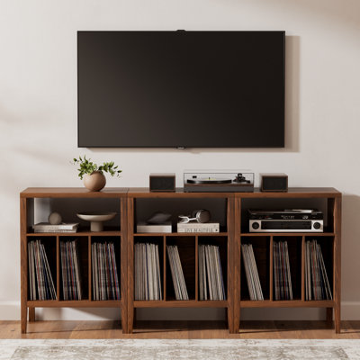 Support de tourne-disque en bois Farmhouse pour chambre à coucher et salon