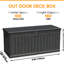 Coffre de terrasse étanche noir de 260 gallons, double - Construction robuste pour un rangement extérieur durable, idéal pour les outils de jardinage et peut servir de banc supplémentaire. Convient également aux accessoires de piscine.