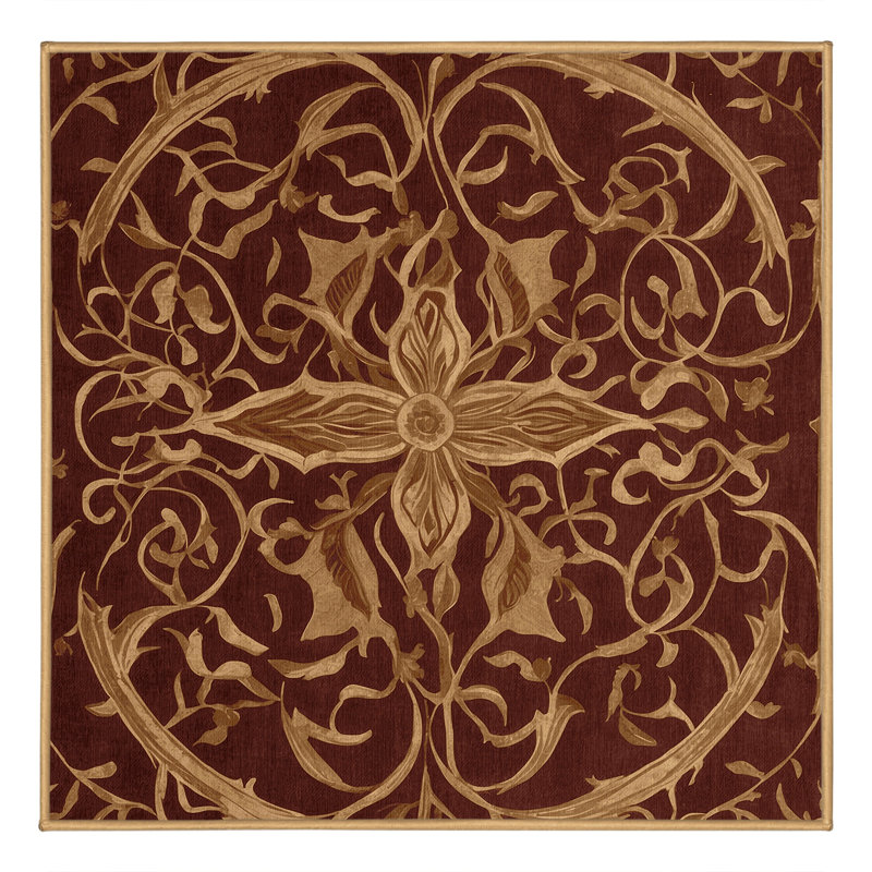 Mythic Labyrinth Rug, Square 4'