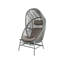 Hive Hanging Chair with Base and Cane-line AirTouch Seat/Back Cushion in Dusty Green
