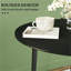 Table de salle à manger de 89 cm (35 po) au design ajustable, noire, avec rallonge rabattable et finitions en bois massif.
