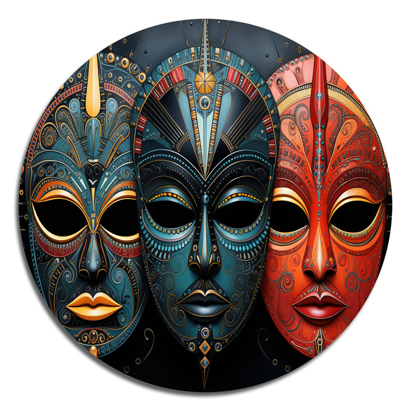 Tiaona - Art rond en métal, H 16 po x l 16 po
