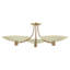 Wolfe 6 Light Semi Flush