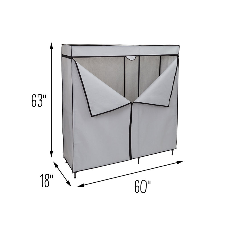 Martti 60'' Metal Portable Wardrobe