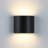 7-in Damp Rated Black Led Wall Sconce Light-121211732