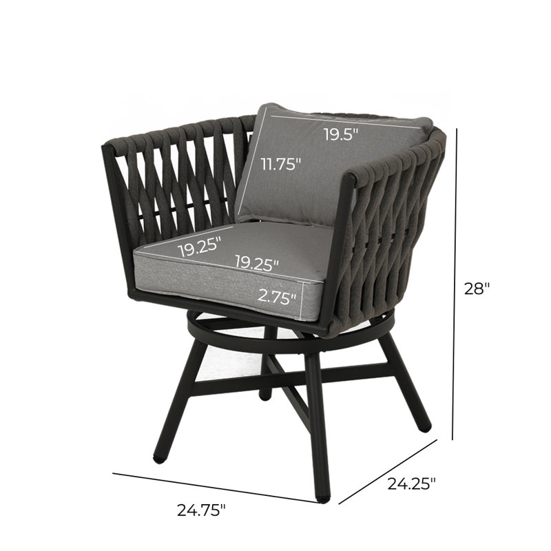 Arlend 4-Person Outdoor Dining Set with Cushions
