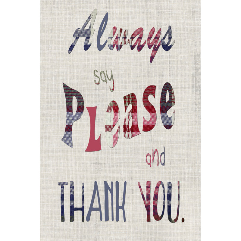 Manners I - Wrapped Canvas Print, 46cm H x 30cm W x 3.8cm D