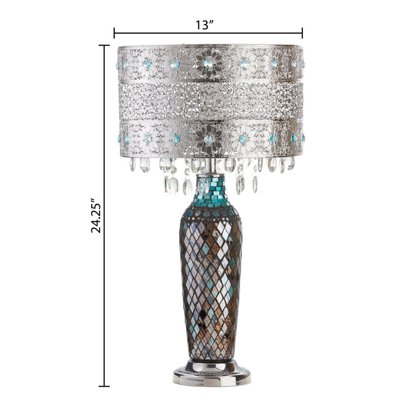 Betton 24.25"H Cascading Jewel Mosaic Table Lamp